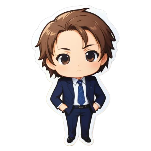 A boy is wearing a suit and tie that is cartoon like.