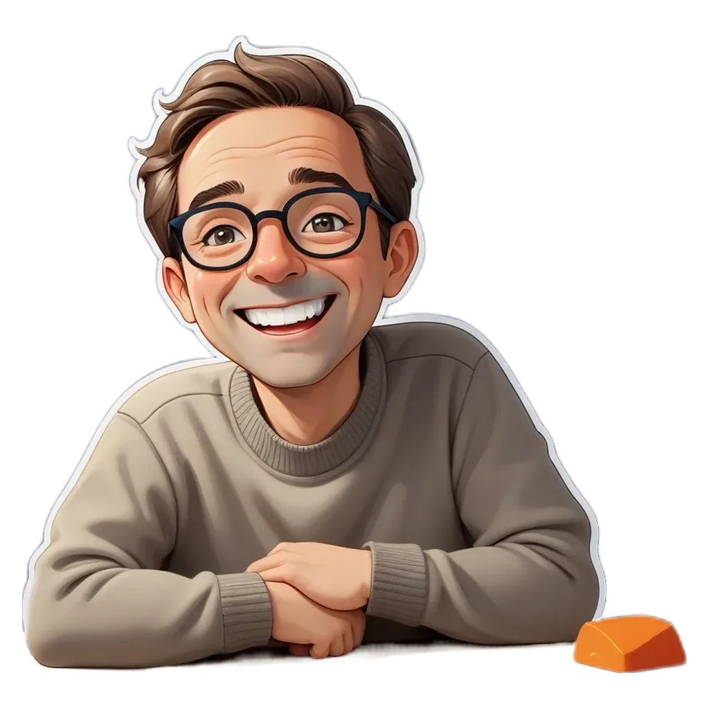 A man is posing for a picture with a smile on his face.