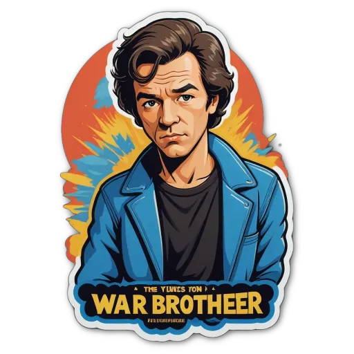 A War Brother sticker of the character Tom.