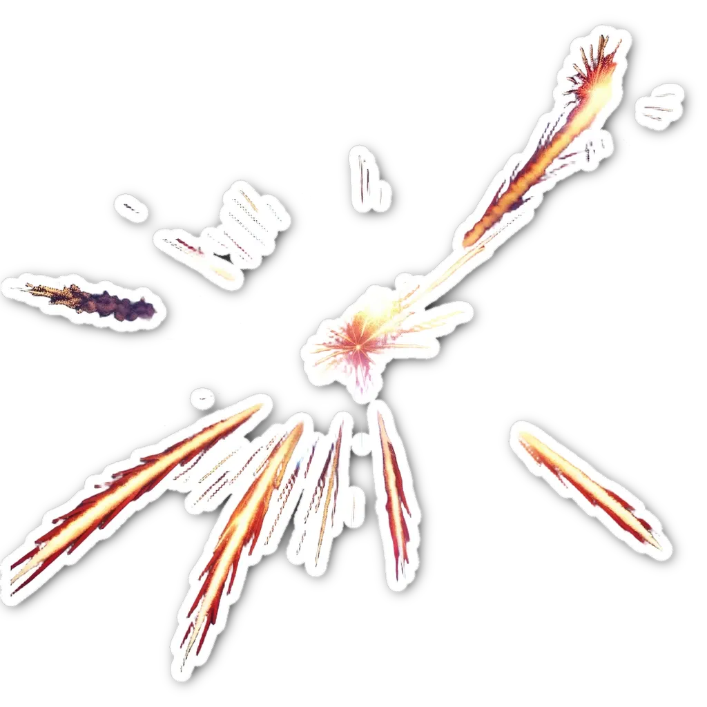 A fireworks explode in the air with a dark background.