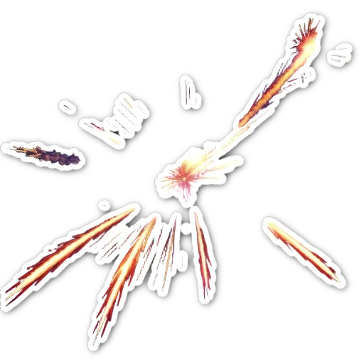 A fireworks explode in the air with a dark background.