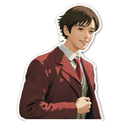 A boy is wearing a suit and tie.