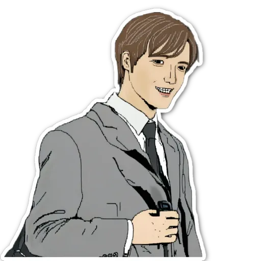 A man wearing a suit and tie.