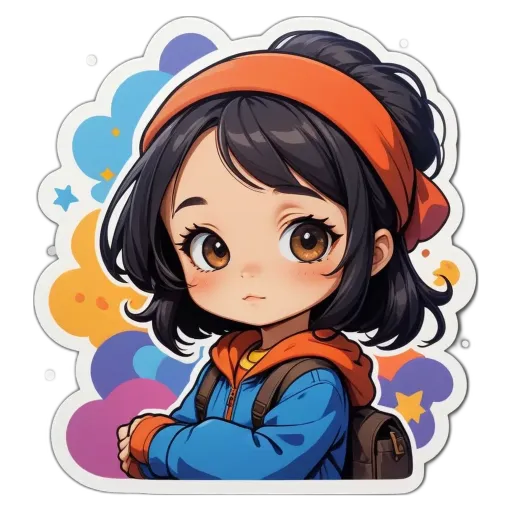 A girl with a backpack is looking at the camera.