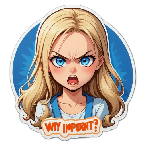 A girl with a sticker on her face that says Why Imperfect?.