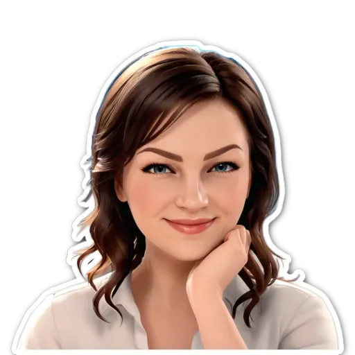 A woman with a sticker on her that has her hand on her face.