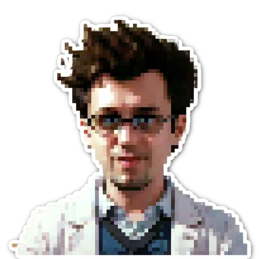 A very brief description of the image is that it is of a man wearing glasses.