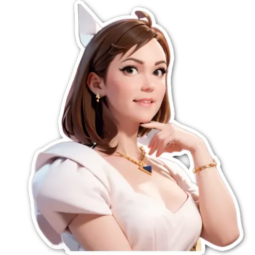 A woman is posing for a picture and has a cat in her hair.