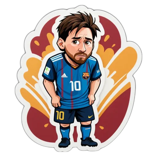 A cartoon depiction of soccer player number 10.
