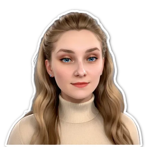 A blonde woman wearing a tight sweater is her head is turned.