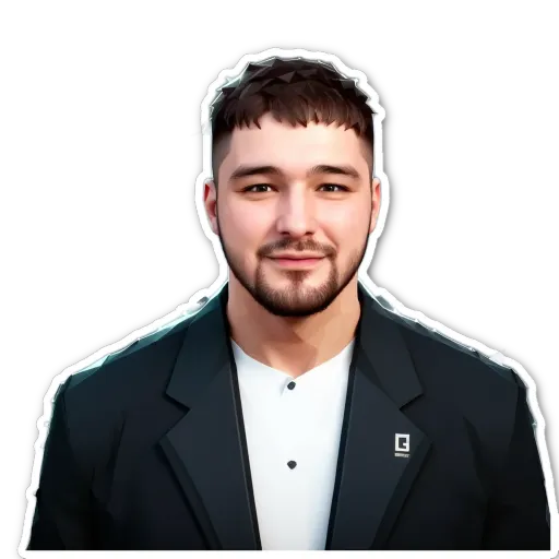 A man wearing a suit is smiling.