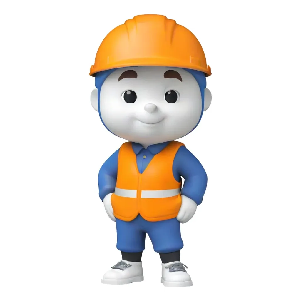 A boy is wearing a hard hat and standing with his hands on his hips.
