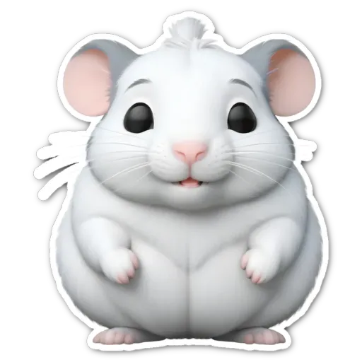 A hamster that is a bit larger than average.