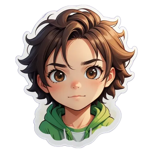 A boy with a black and green hoodie looking at the camera.