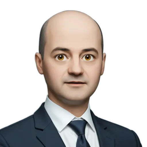 An artistic rendering of a man with a tie and a suit.