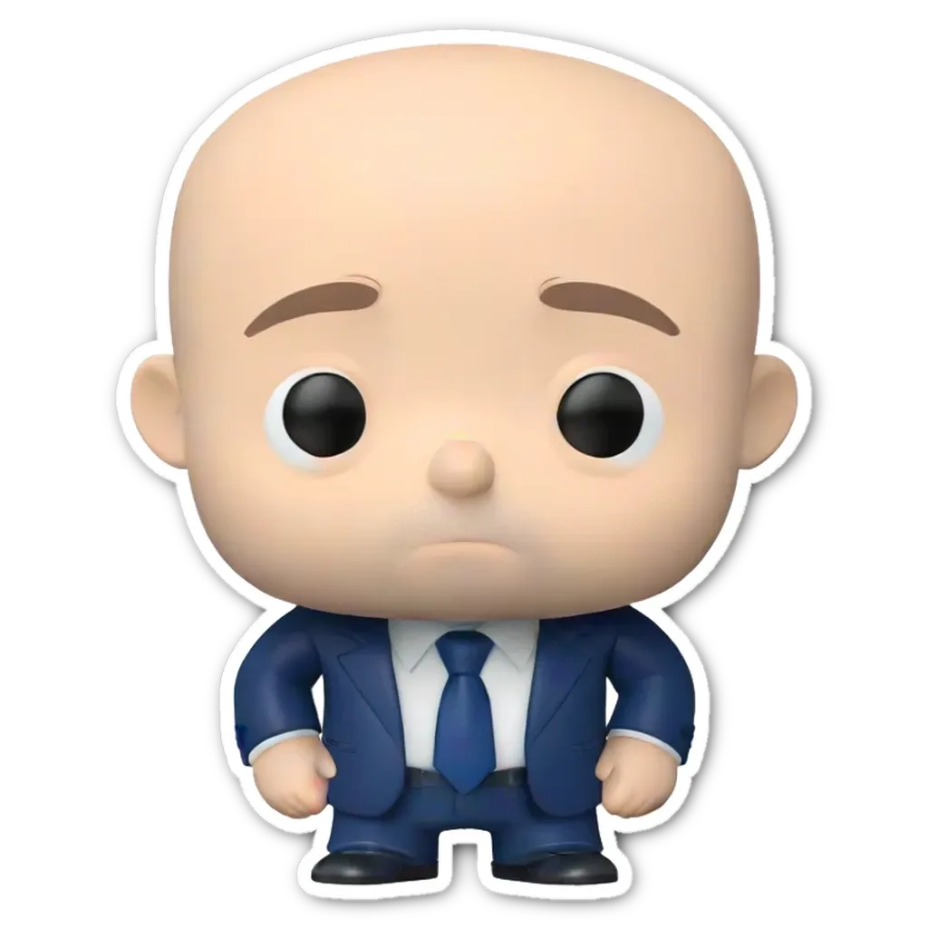 A figurine of a man wearing a suit and tie.