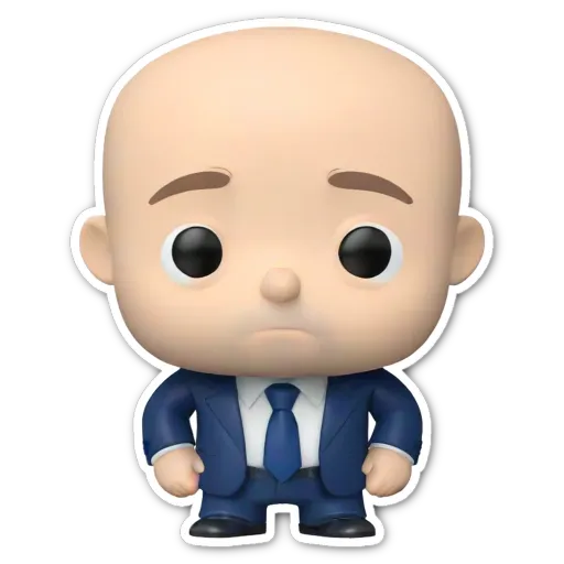 A figurine of a man wearing a suit and tie.