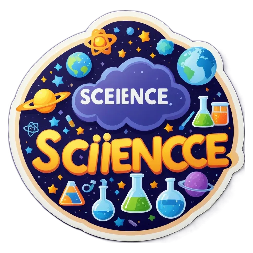 A sticker that says SCIENCE on it.
