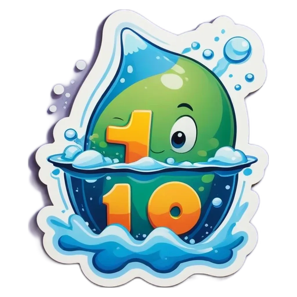 A 1+10 picture with green and orange bubbles.
