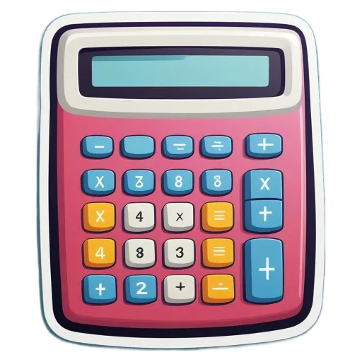 A calculator with the numbers 1-9 on it.