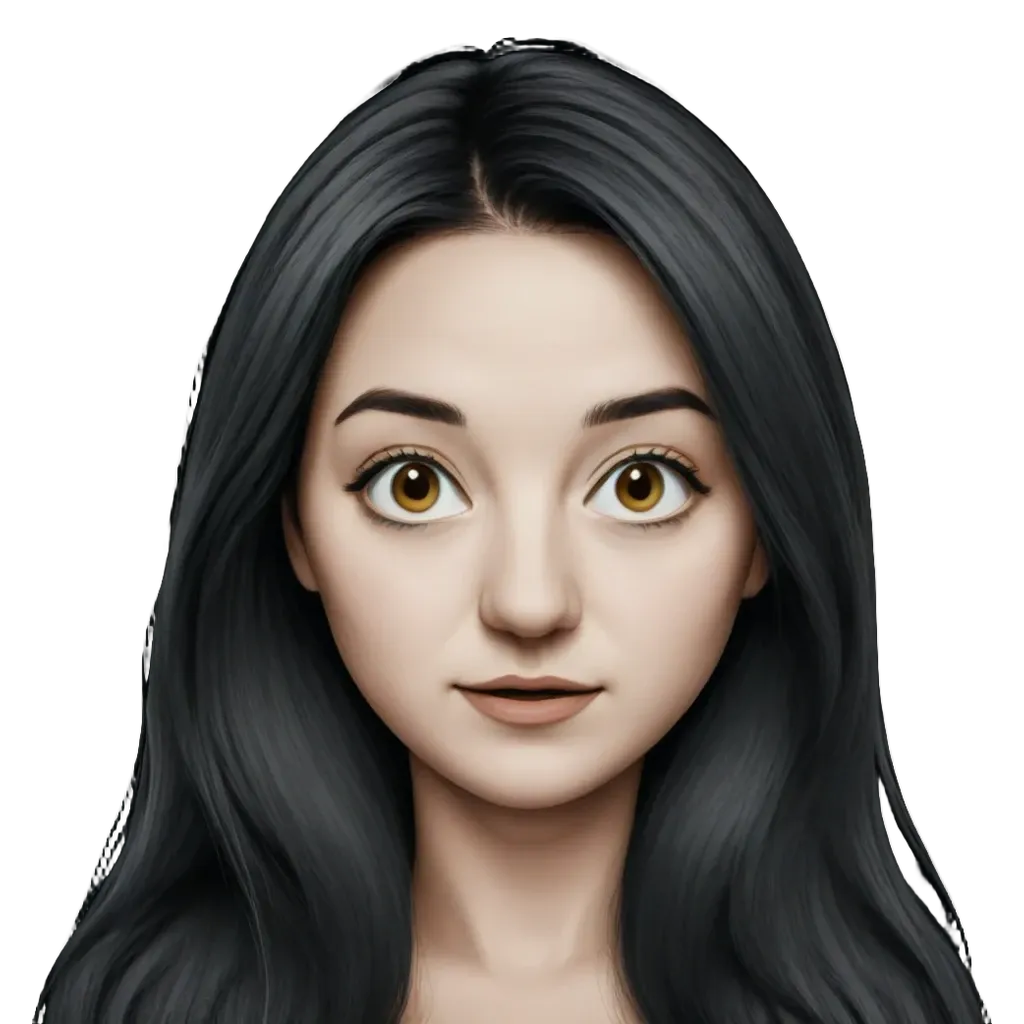 A black and white image of a girl with long hair.