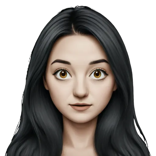 A black and white image of a girl with long hair.