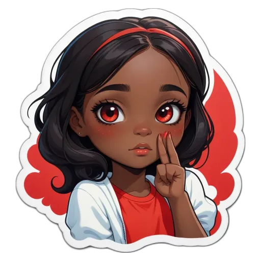 A girl making a peace sign with her hand.