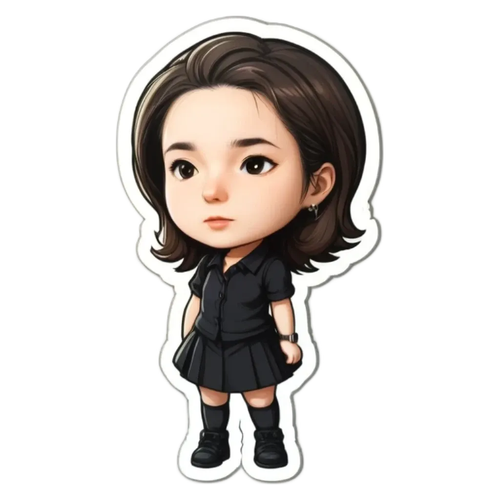 A girl is standing with her hands in her pockets.