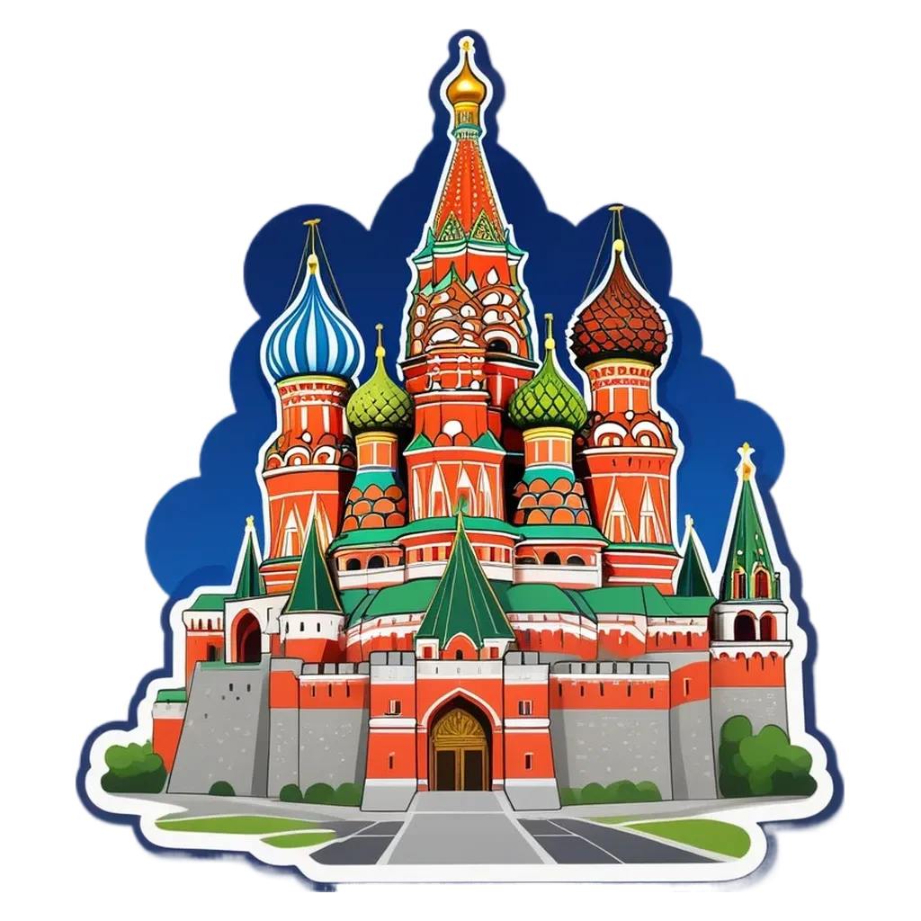 A very detailed picture of a cathedral in red.