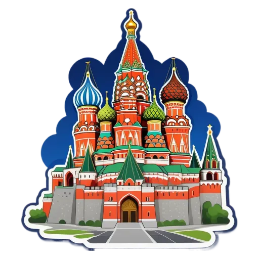 A very detailed picture of a cathedral in red.