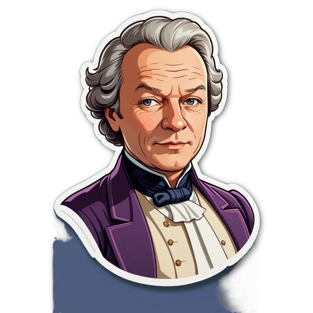 A man's headshot in a cartoon style.