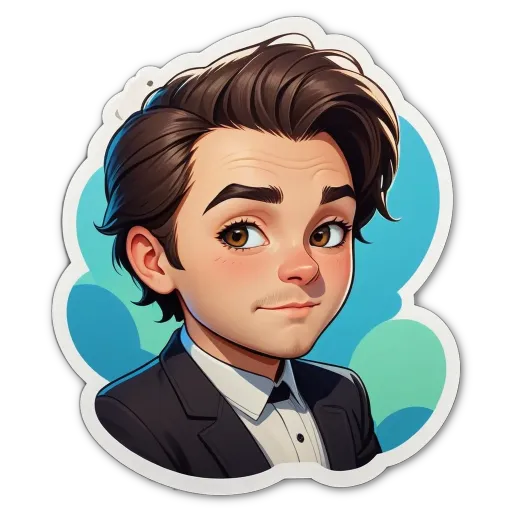 A boy wearing a tuxedo is smiling.