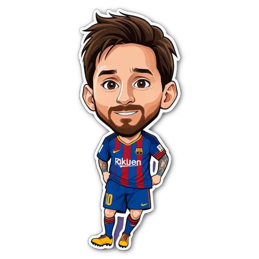 A sticker of a boy soccer player named Ricken.