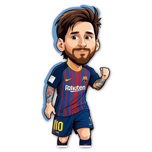 A cartoon depiction of soccer player number 10.