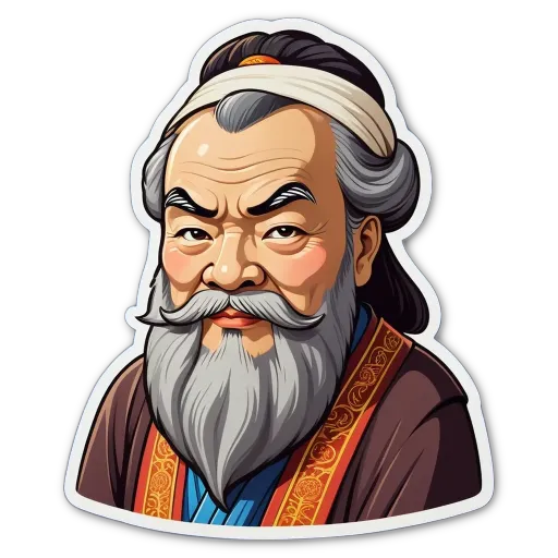 An old man with a long beard and a black background.