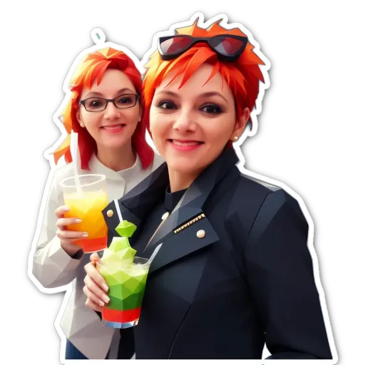 A girl with glasses and a jacket holding a drink.