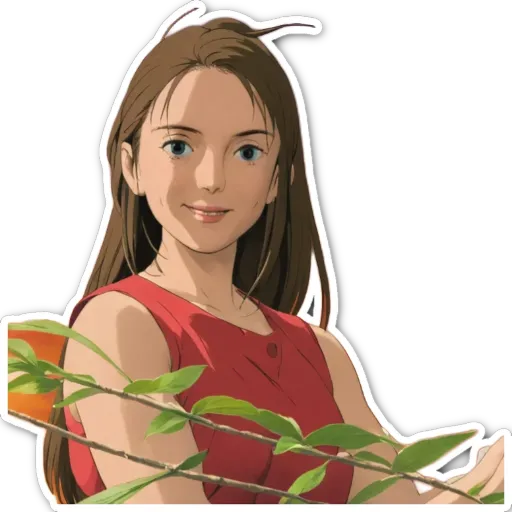 A girl is smiling and looking at the camera.