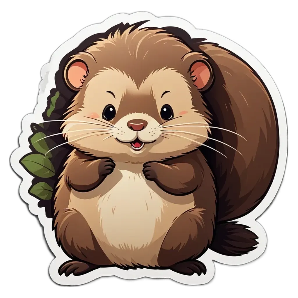 A cartoon picture of a squirrel with a smile.
