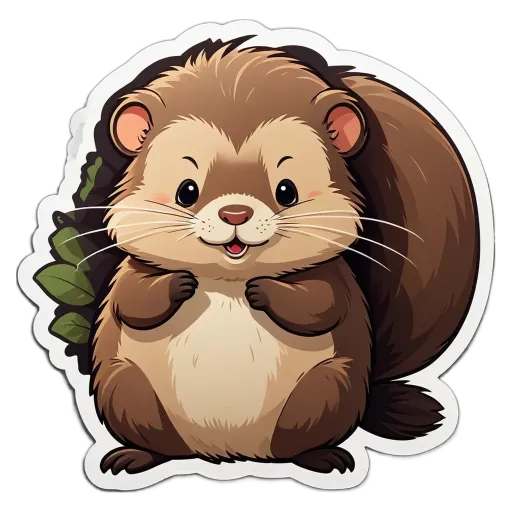 A cartoon picture of a squirrel with a smile.