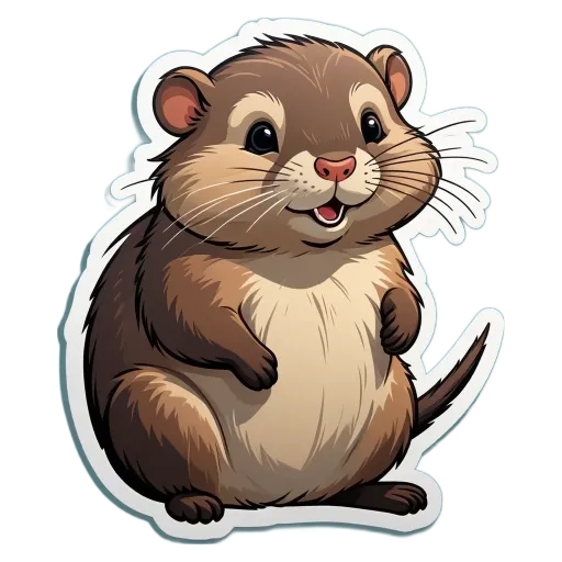 A hamster is sitting on a black background with a smile on its face.