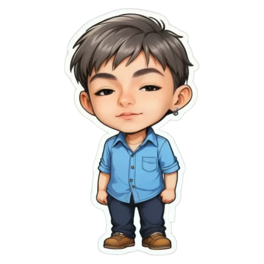 A boy that is a character in a video game.