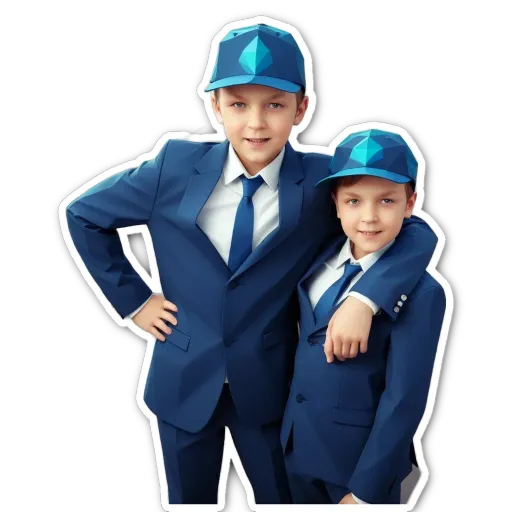 A boy wearing a blue hat and a tie.