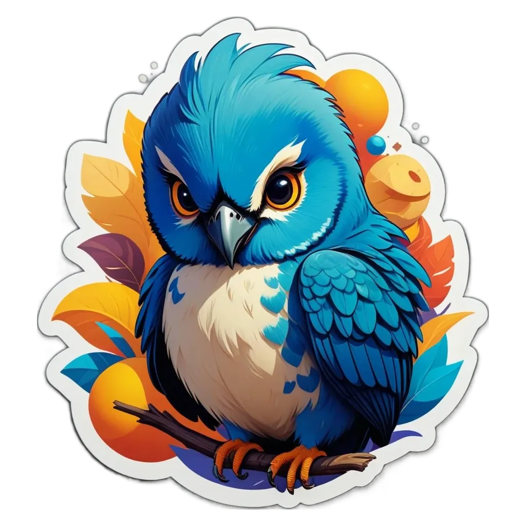 A blue bird with white feathers is perched on a branch.