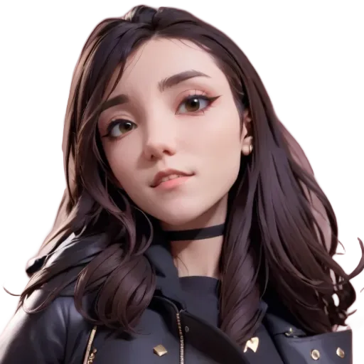 A woman with a long ponytail is wearing a black jacket.