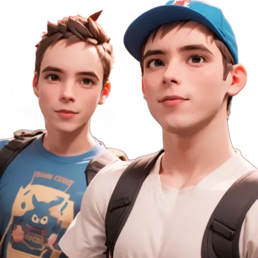 Two boys wearing hats and shirts with the word Grand Theft Auto V on them.