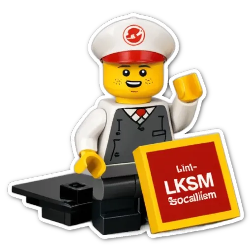 A plastic lego figure that is limiting to socialism.