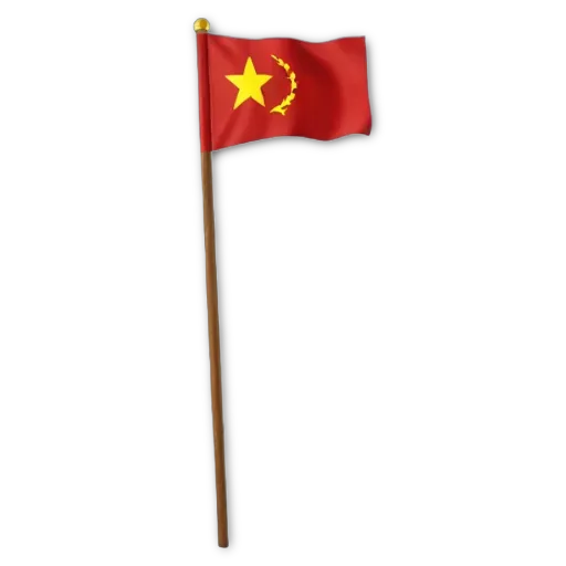 A flag on a black background.