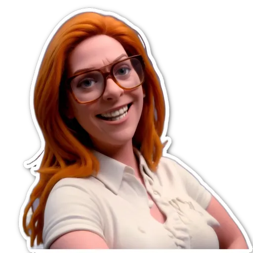 A woman wearing glasses and a white shirt.