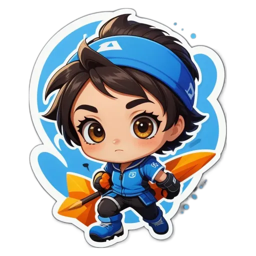 A boy is wearing a blue hoodie and blue sweatpants with a yellow and black character on them.