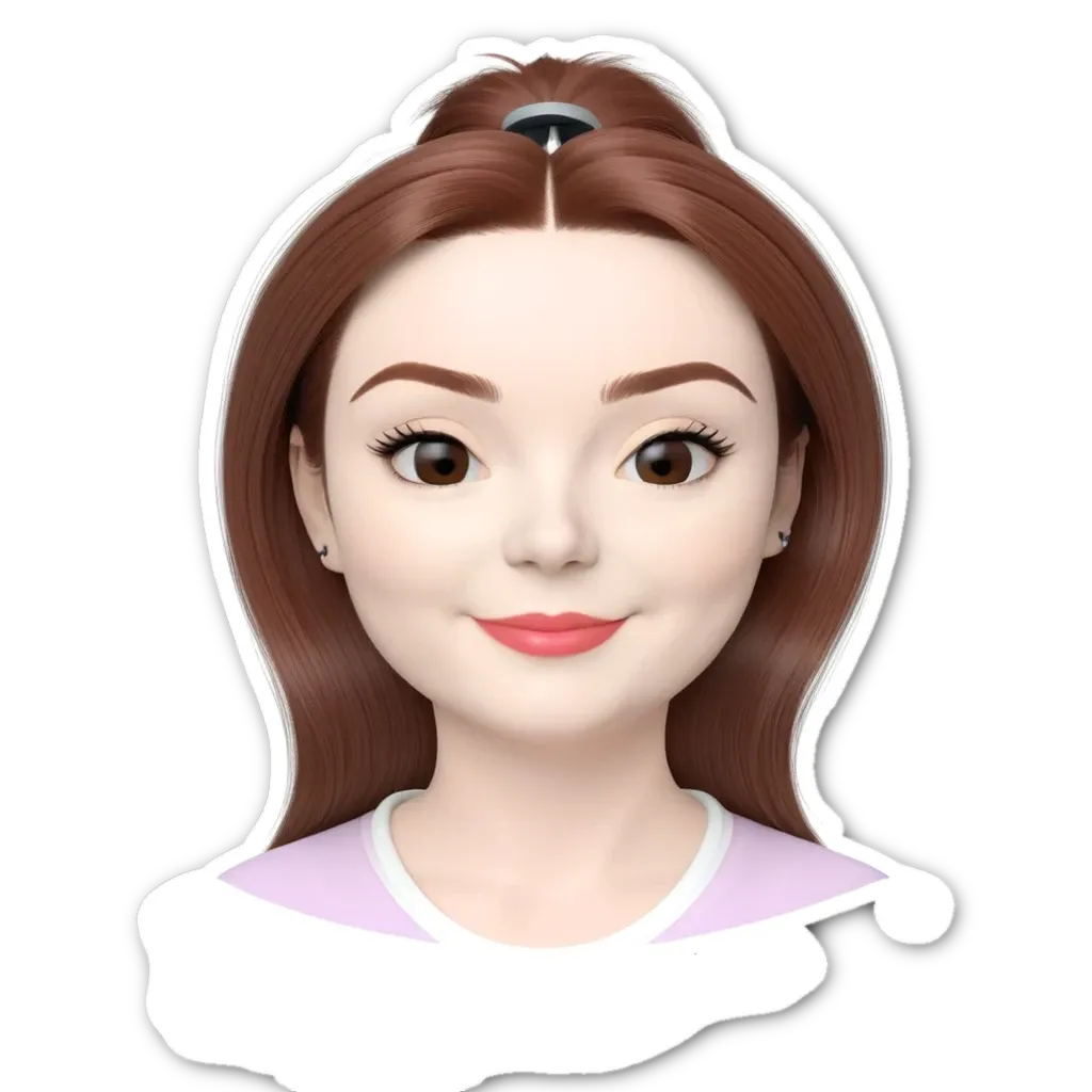A girl with a ponytail is wearing a pink shirt.